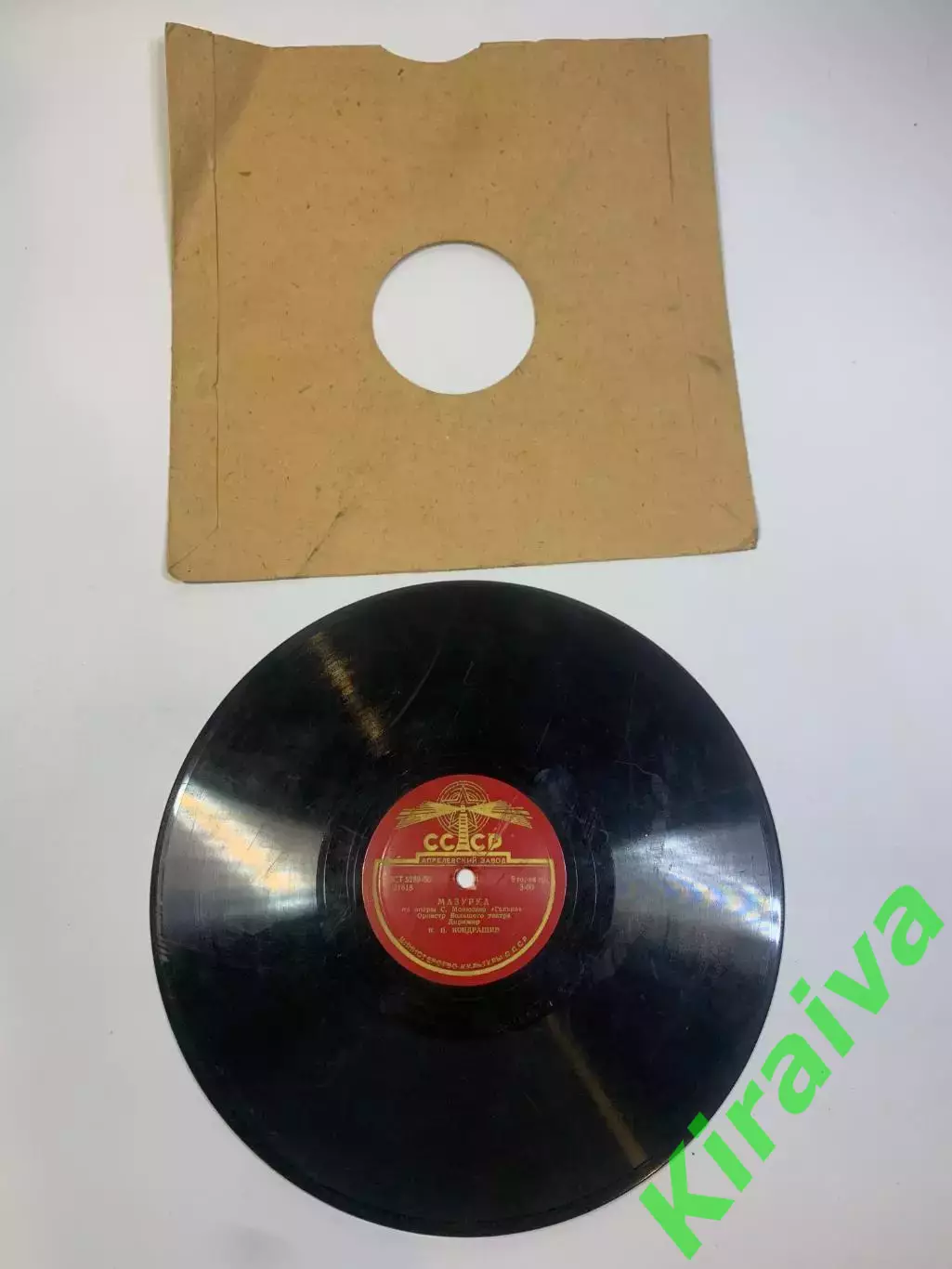 Виниловая пластинка классика «Полонез / Мазурка (из оперы „Галька“)» 78 об Н2735 3