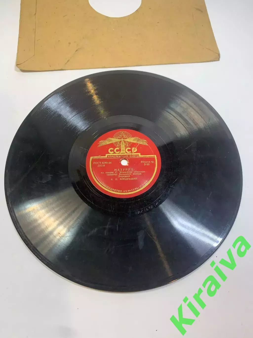 Виниловая пластинка классика «Полонез / Мазурка (из оперы „Галька“)» 78 об Н2735 4