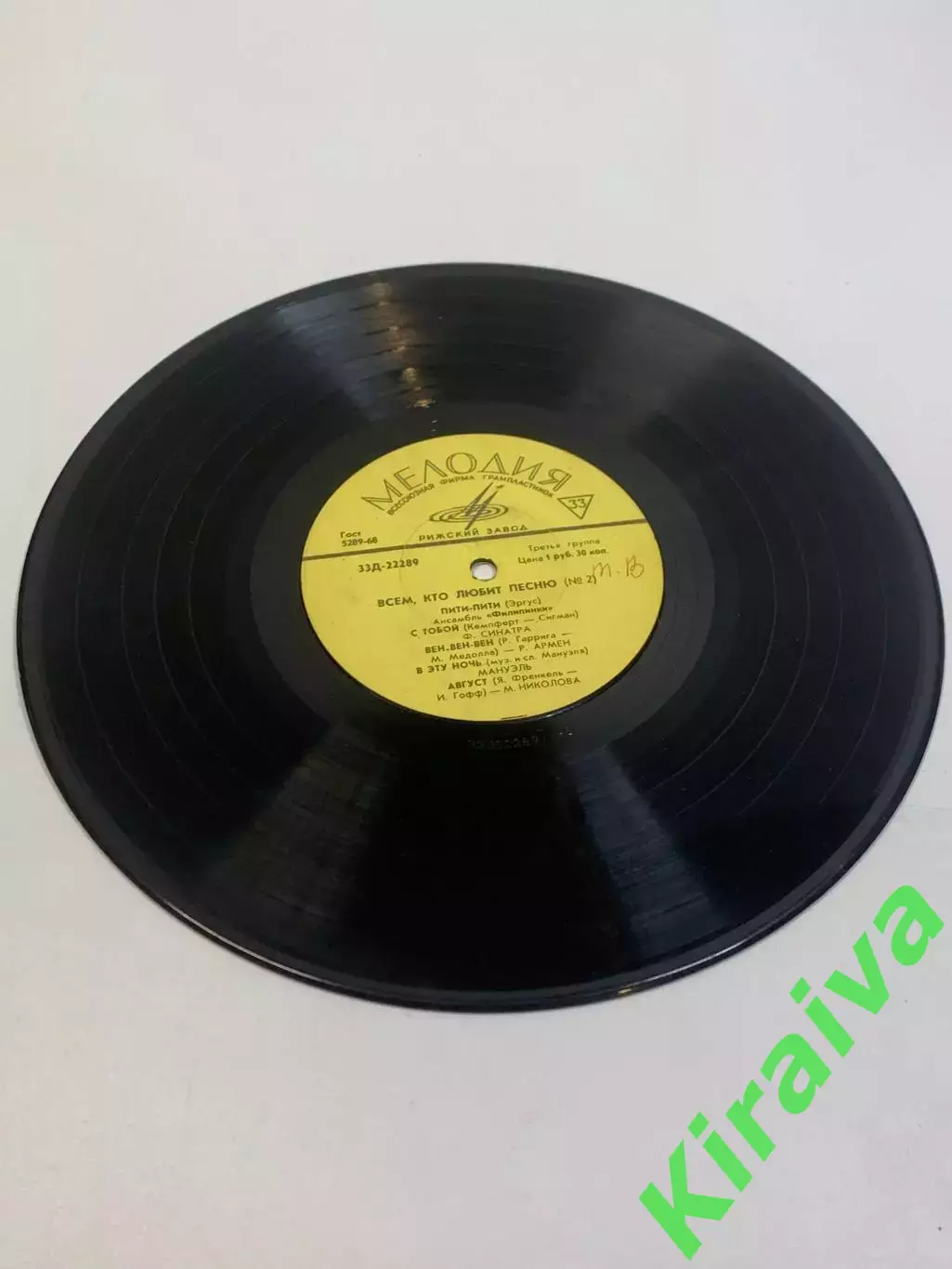 Виниловая пластинка эстрада «Всем, кто любит песню (№ 2)» Мелодия СССР 33Д Н2742 1