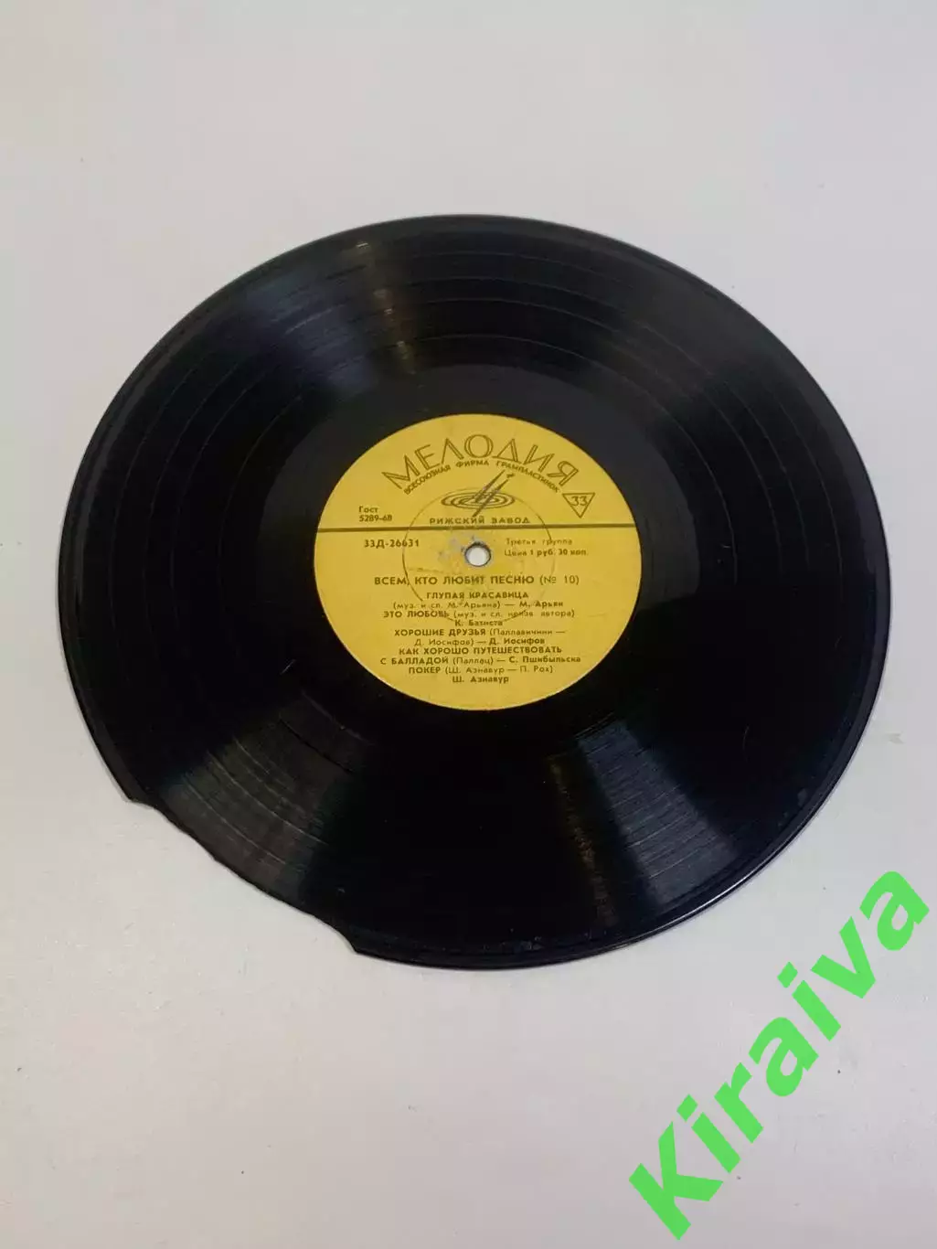 Виниловая пластинка эстрада «Всем, кто любит песню (№ 10)» Мелодия Рижский Н2743 3