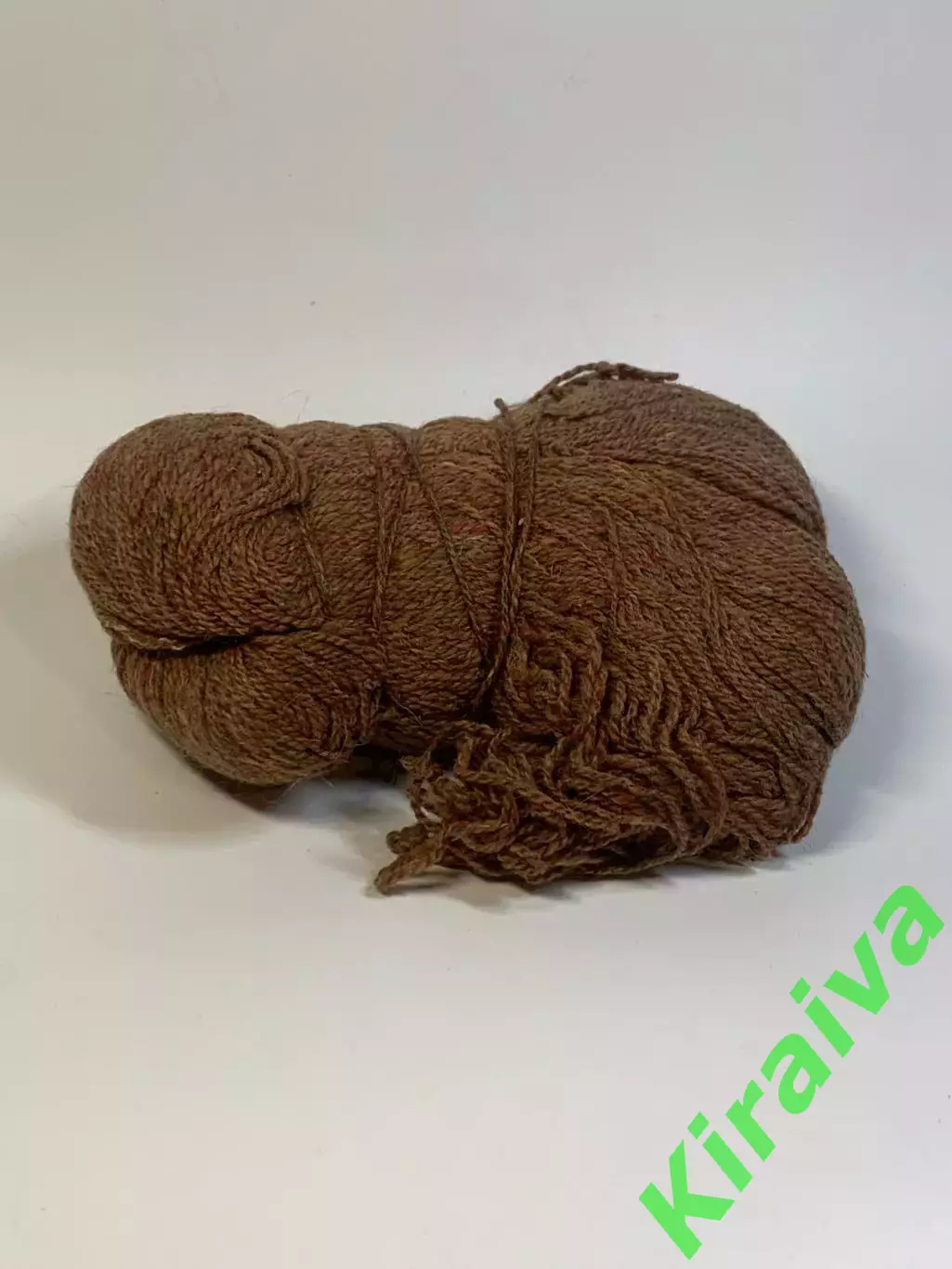 Пряжа винтажная унисекс шерсть 100% моток 210 г (±10 г) СССР коричневая Н2764,1