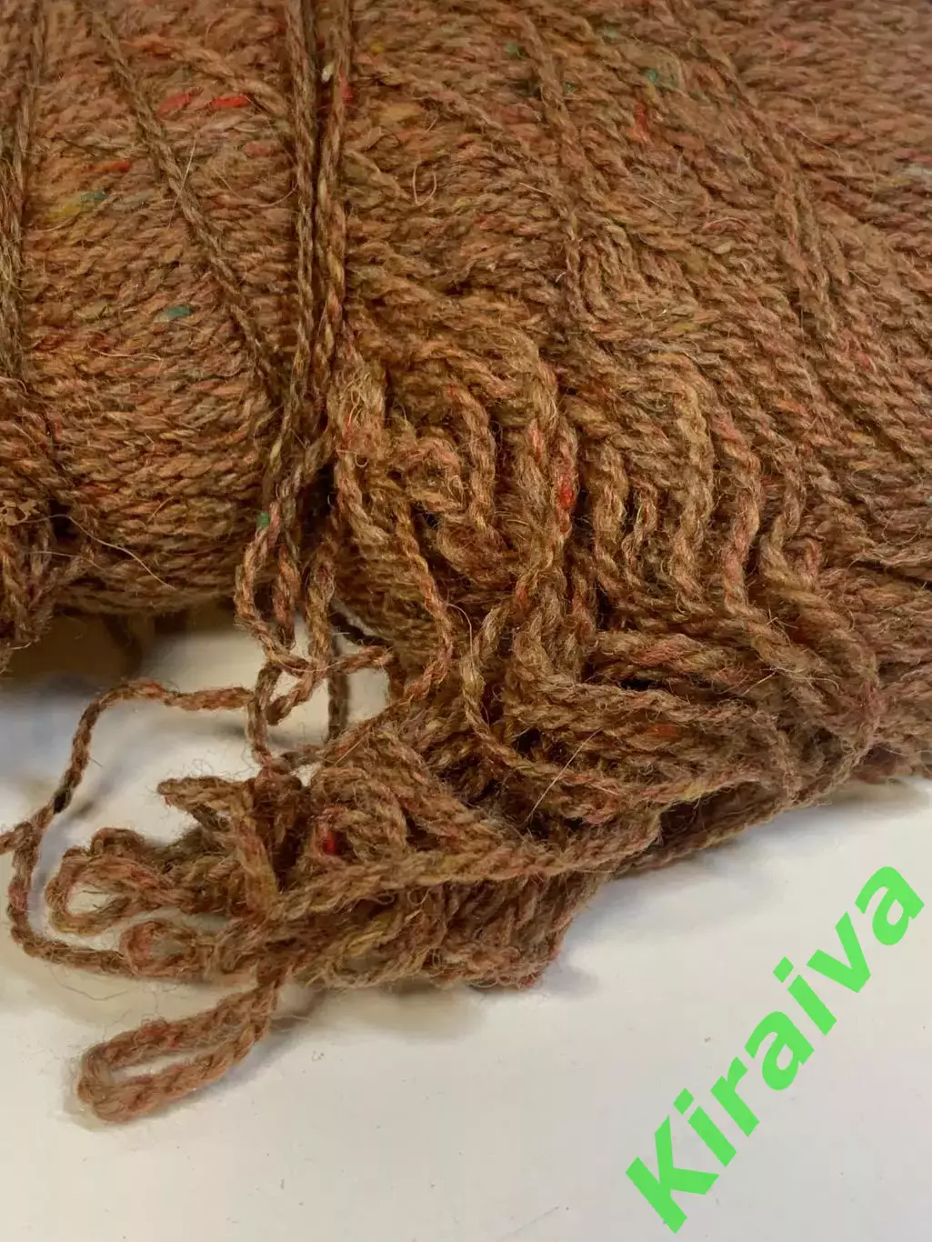 Пряжа винтажная унисекс шерсть 100% моток 210 г (±10 г) СССР коричневая Н2764,1 1