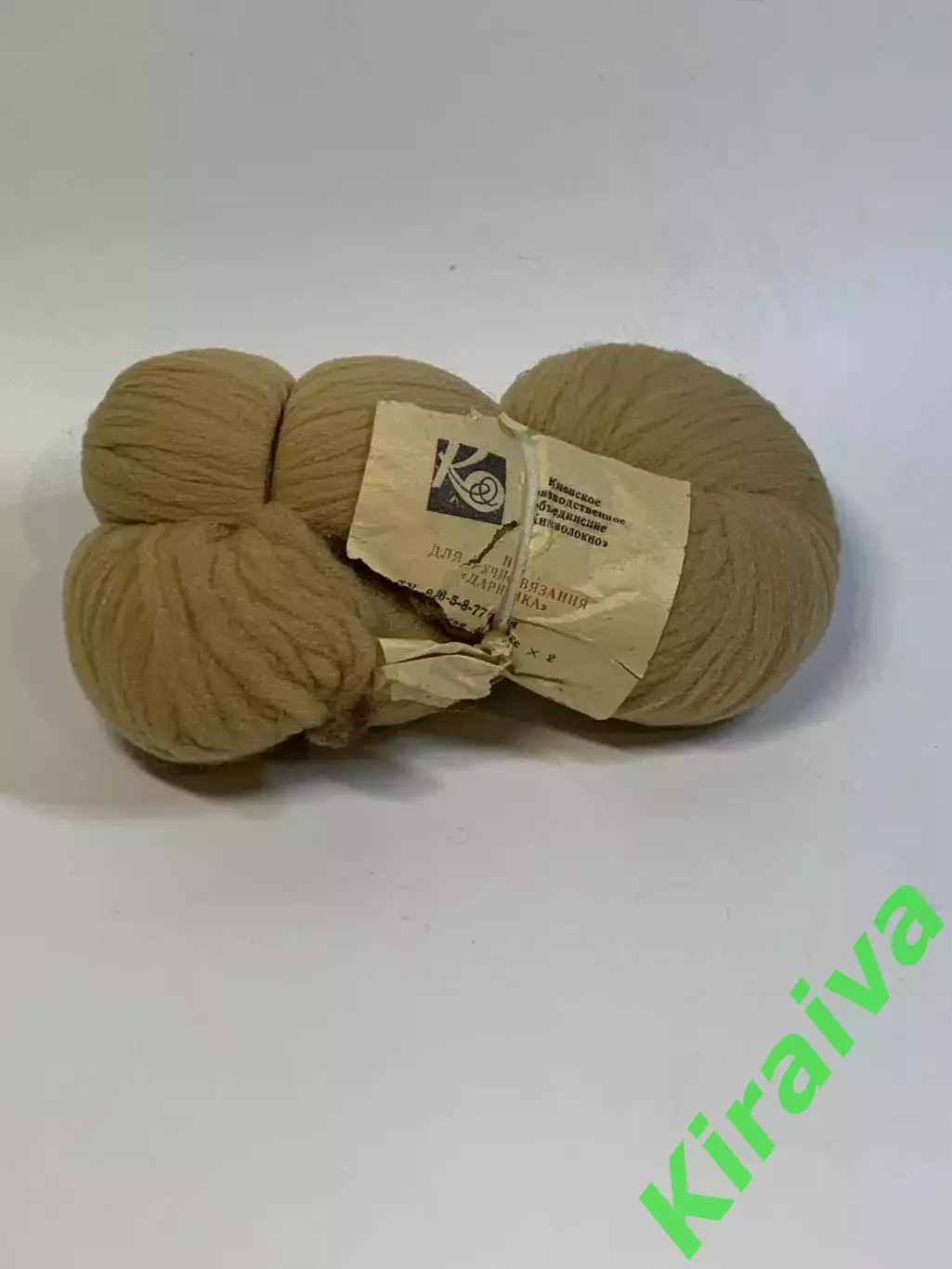 Винтажная пряжа «Дарничанка» (добавка для пяток), светло-бежевый — 105 г Н2764,3