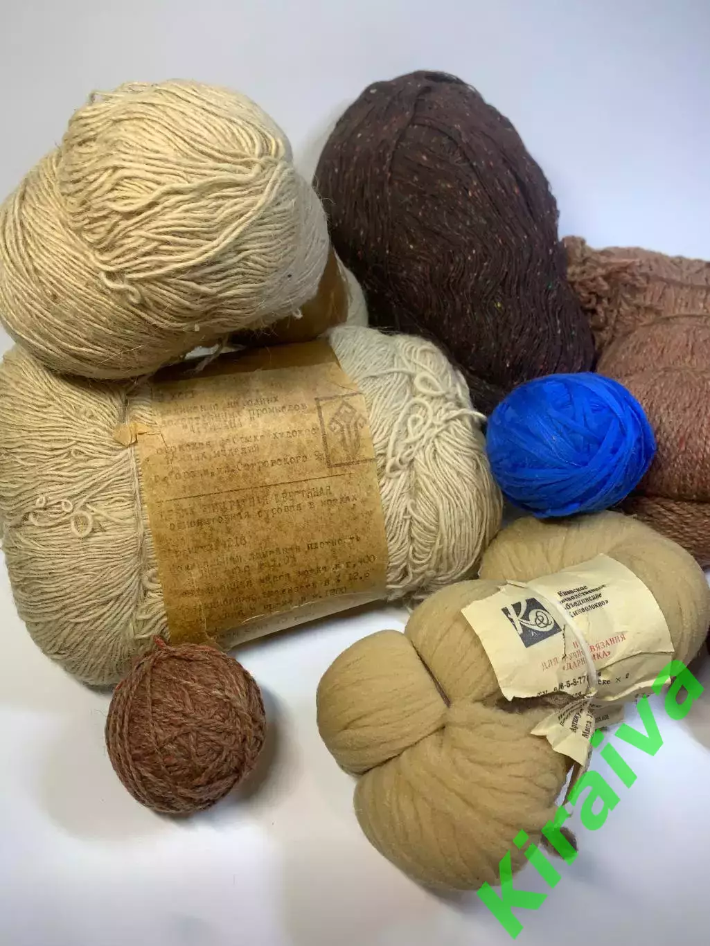 Набор пряжи для вязания носков унисекс винтаж шерсть 100% СССР коричневый Н2764 1