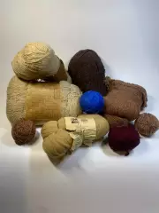 Набор пряжи для вязания носков унисекс винтаж шерсть 100% СССР коричневый Н2764