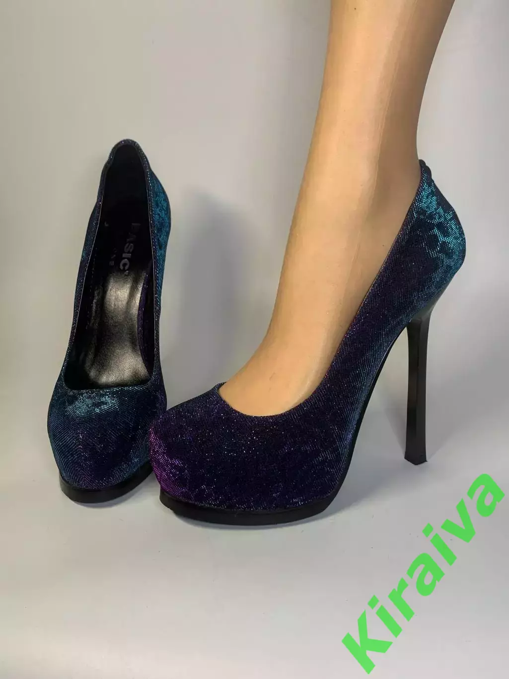 Туфли женские хамелеон Basic Editions на шпильке и платформе 38 фиолетовый Н2772 2