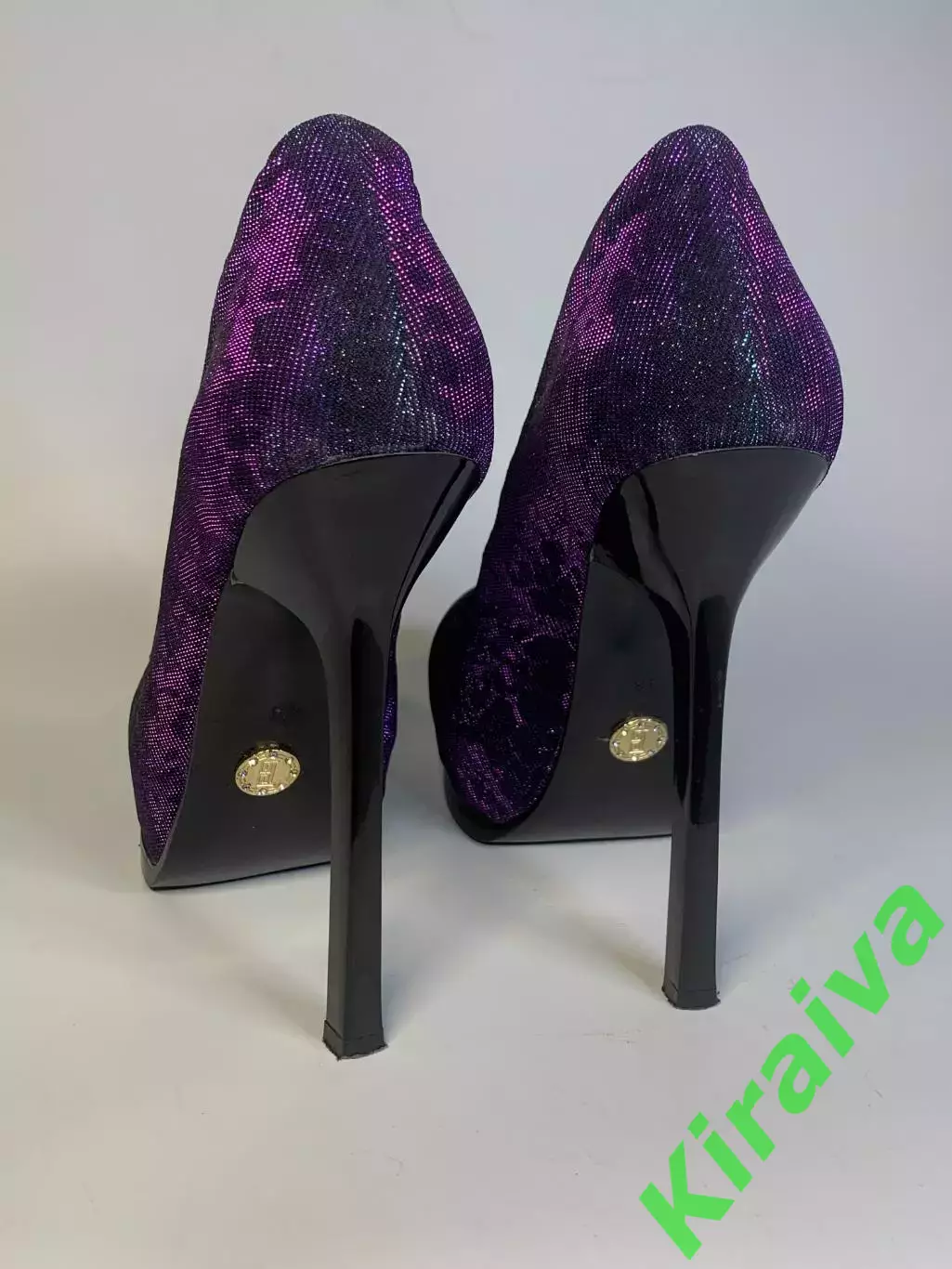 Туфли женские хамелеон Basic Editions на шпильке и платформе 38 фиолетовый Н2772 6