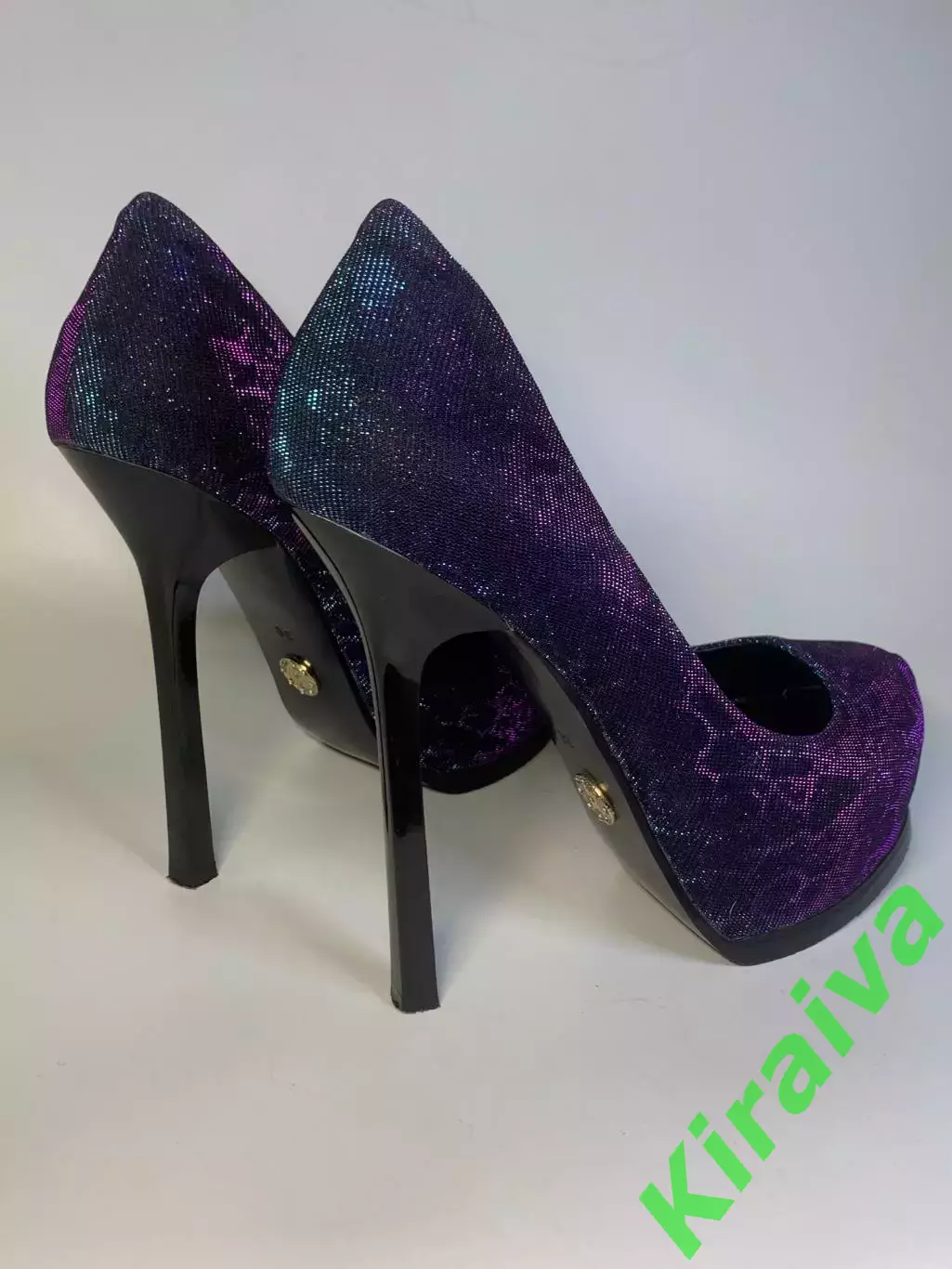 Туфли женские хамелеон Basic Editions на шпильке и платформе 38 фиолетовый Н2772 7