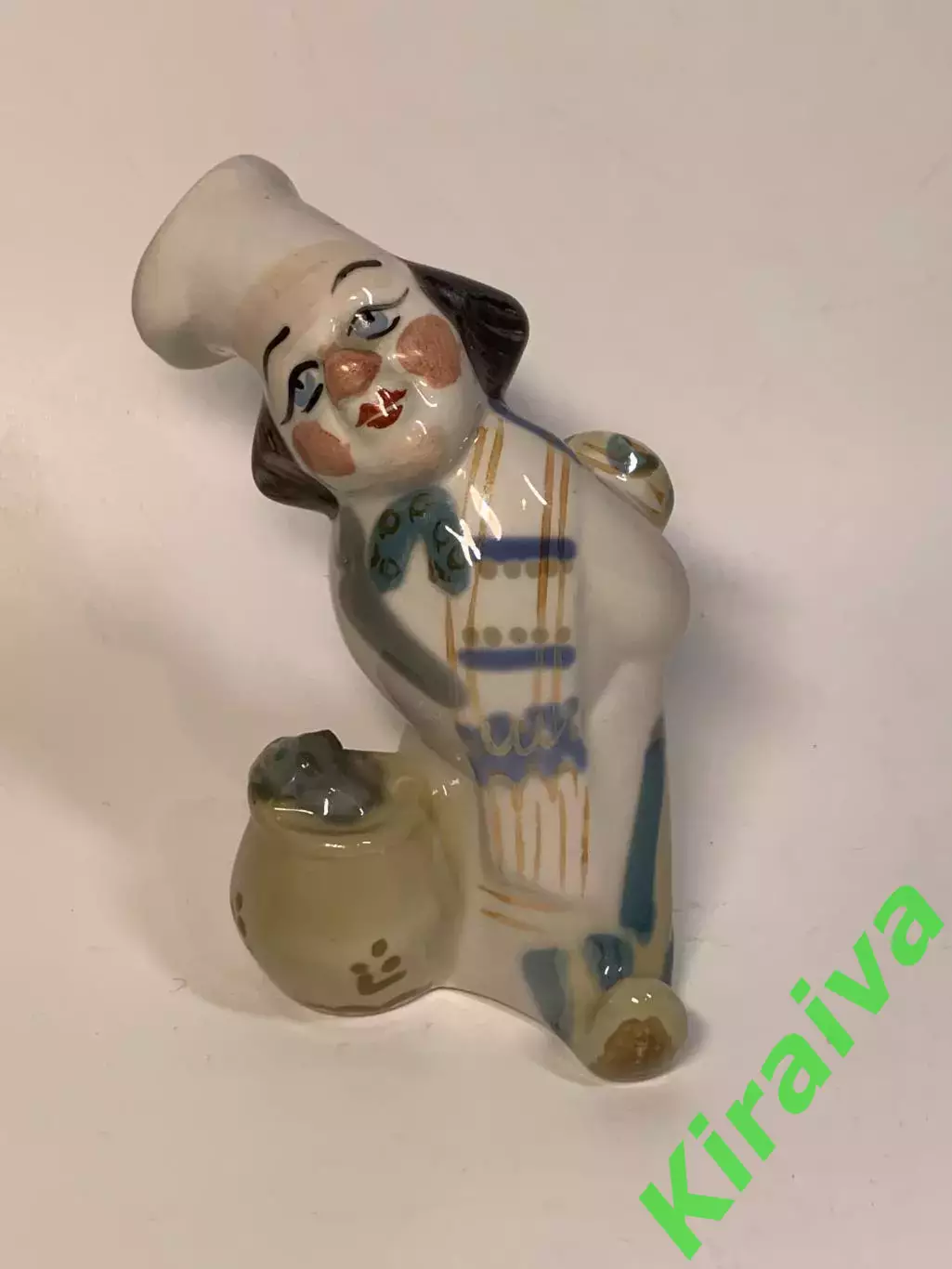 Статуетка вінтажна «Клоун-кухар з котом» порцеляновий СРСР ручний розпис 1 Н2845 1