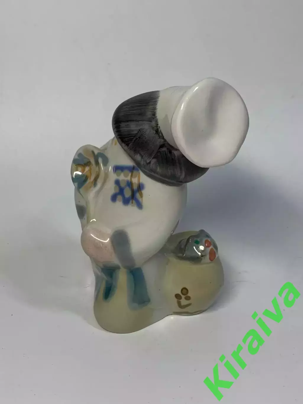 Статуетка вінтажна «Клоун-кухар з котом» порцеляновий СРСР ручний розпис 1 Н2845 4