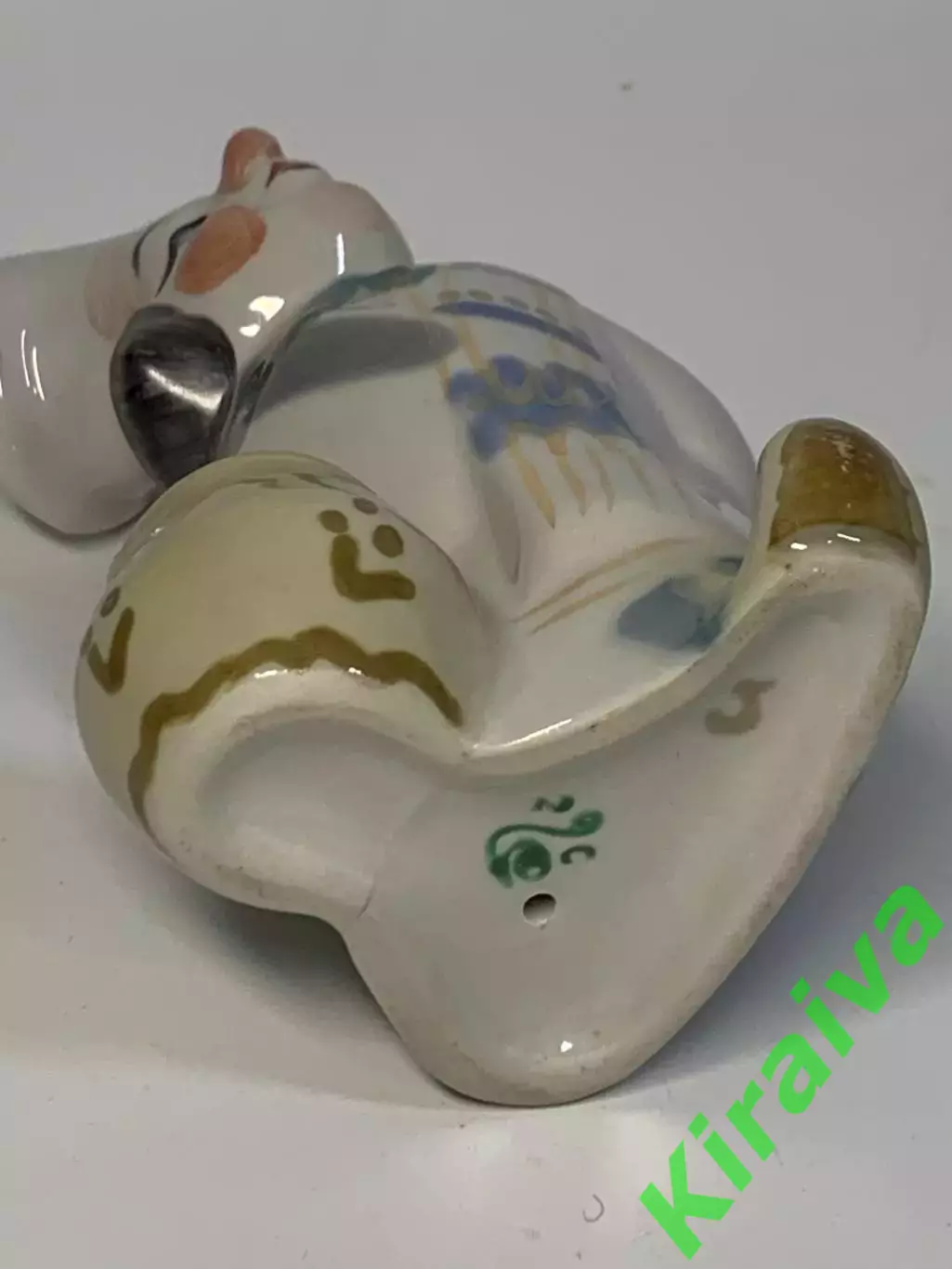 Статуетка вінтажна «Клоун-кухар з котом» порцеляновий СРСР ручний розпис 1 Н2845 7