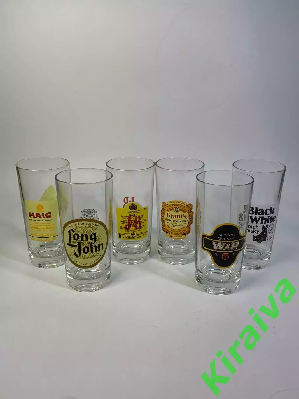Набор винтажных стаканов для виски (хайболлы) 6 шт 14 см Франция 1970–90 (Н2847)