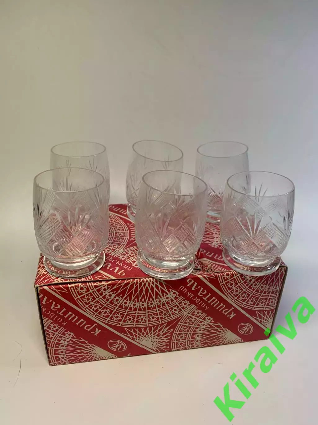 Набор хрустальных стопок (рюмок) 6 шт Киевский хрусталь СССР 50 мл (Н2849