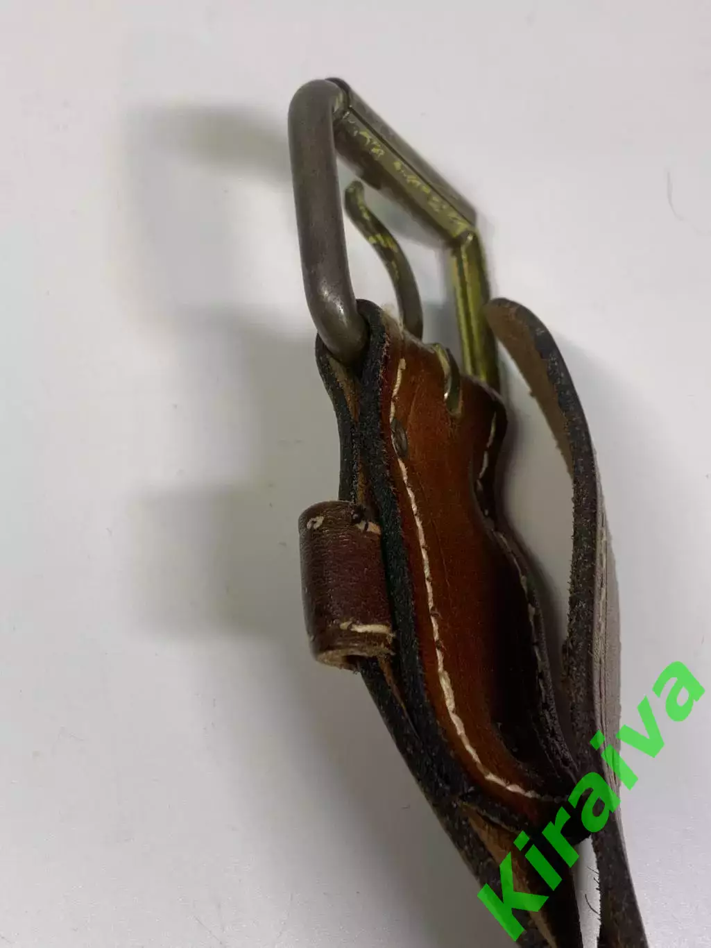 Ремень мужской кожаный коричневый с заклёпками 4 см (Н2855) 7