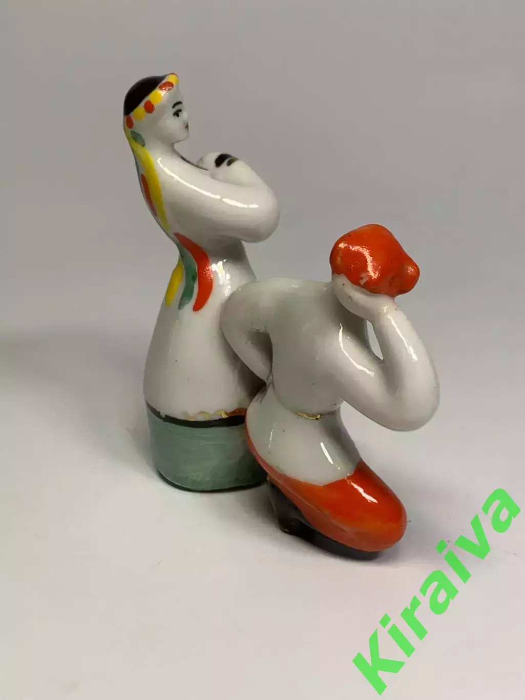 Статуэтка фарфоровая «Гопачок / танцующая пара» СССР Полонский ЗХК миниа (Н1929) 3