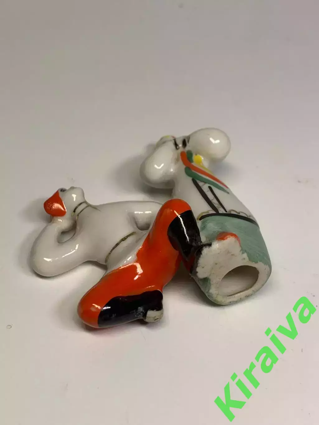 Статуэтка фарфоровая «Гопачок / танцующая пара» СССР Полонский ЗХК миниа (Н1929) 6