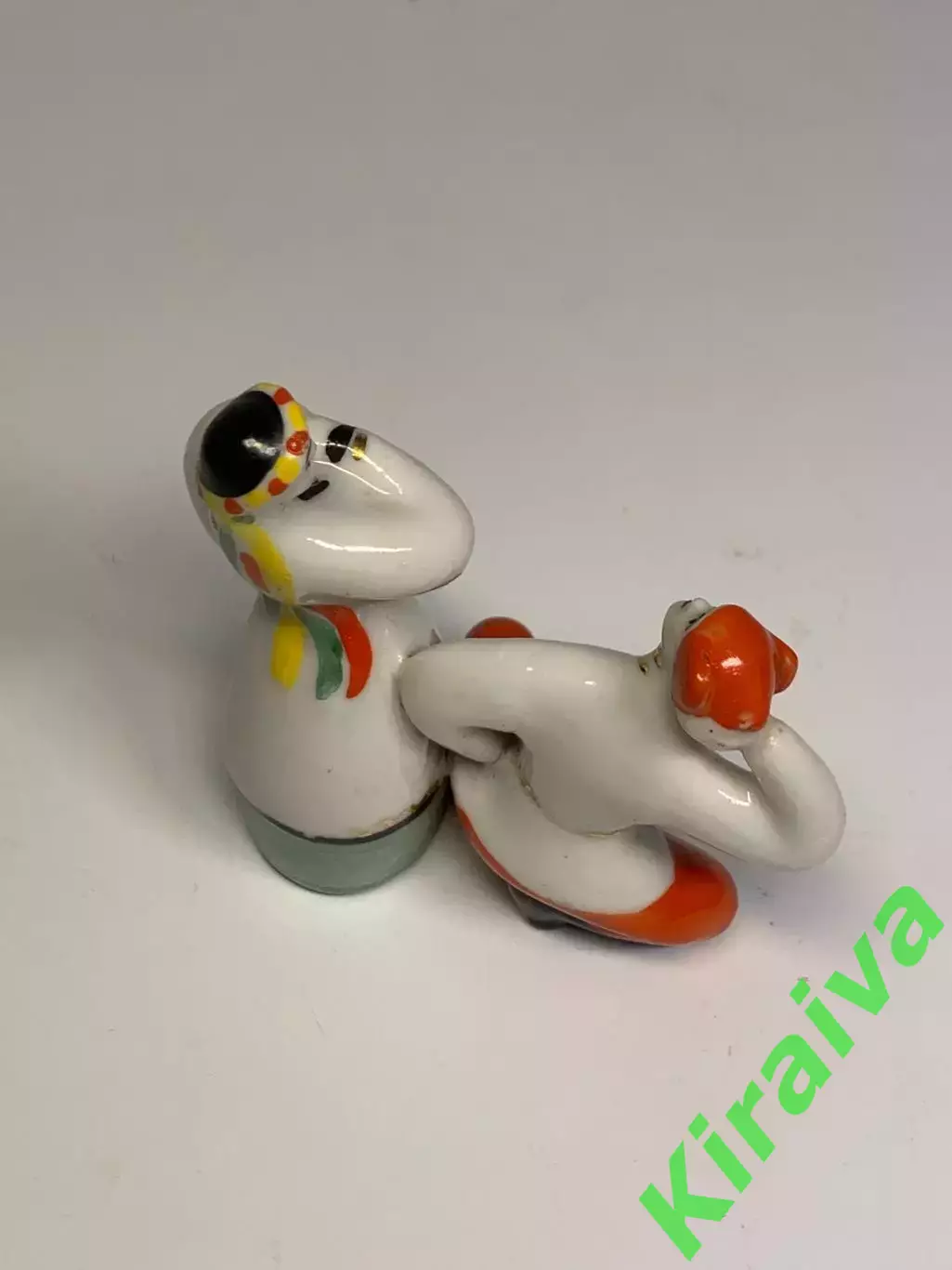 Статуэтка фарфоровая «Гопачок / танцующая пара» СССР Полонский ЗХК миниа (Н1929) 7