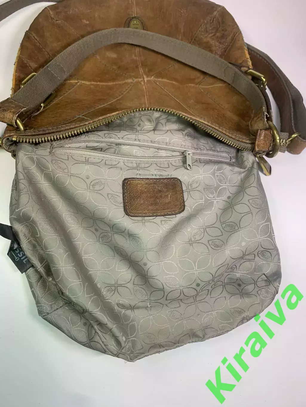 Сумка женская через плечо кожанная Fossil Vintage Chevron Multicolor Color Н2860 5