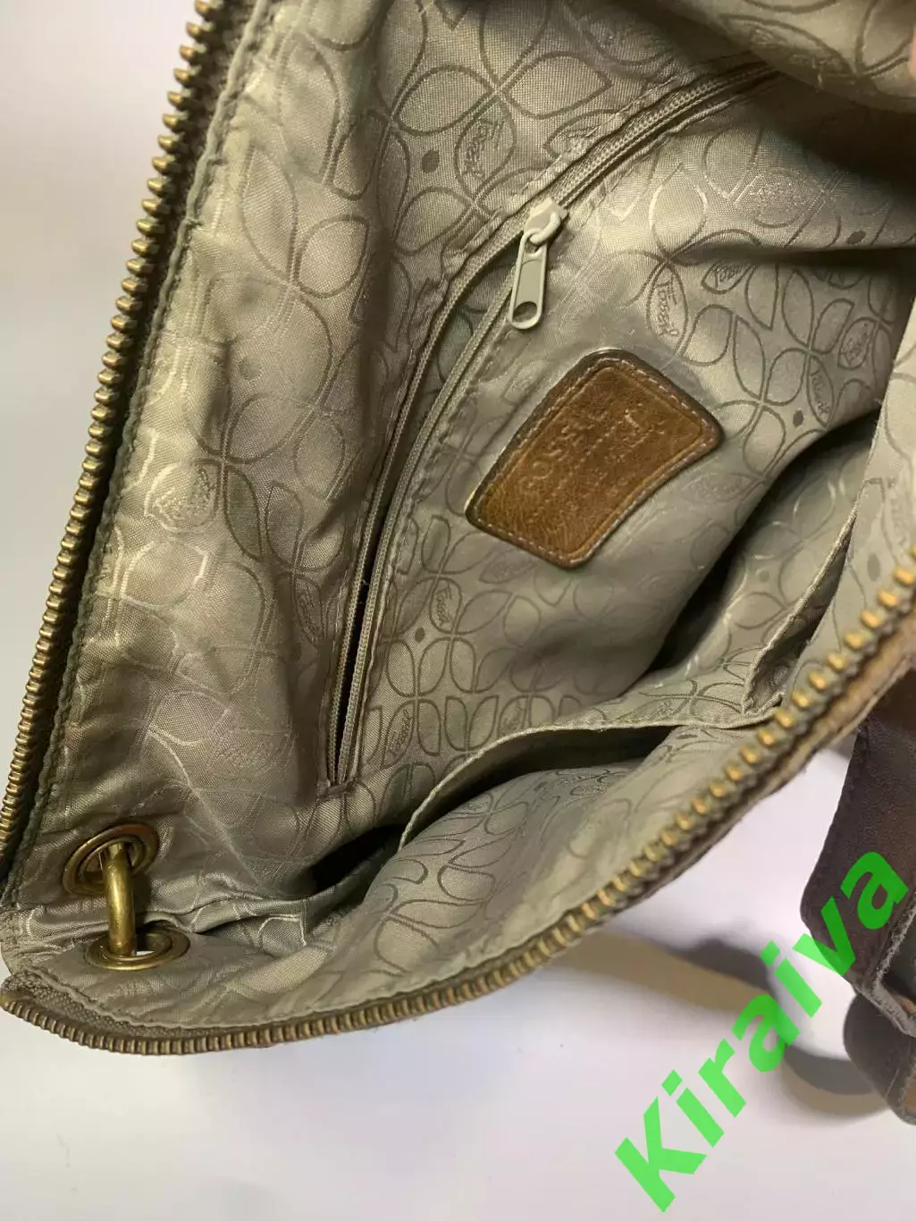 Сумка женская через плечо кожанная Fossil Vintage Chevron Multicolor Color Н2860 7