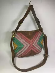 Сумка женская через плечо кожанная Fossil Vintage Chevron Multicolor Color Н2860