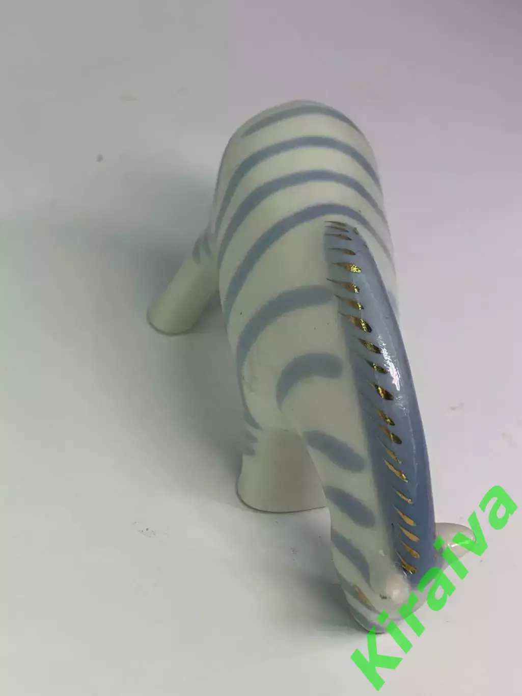 Статуэтка фарфоровая «Зебра» СССР винтаж ручная роспись позолота (Н2861) 3