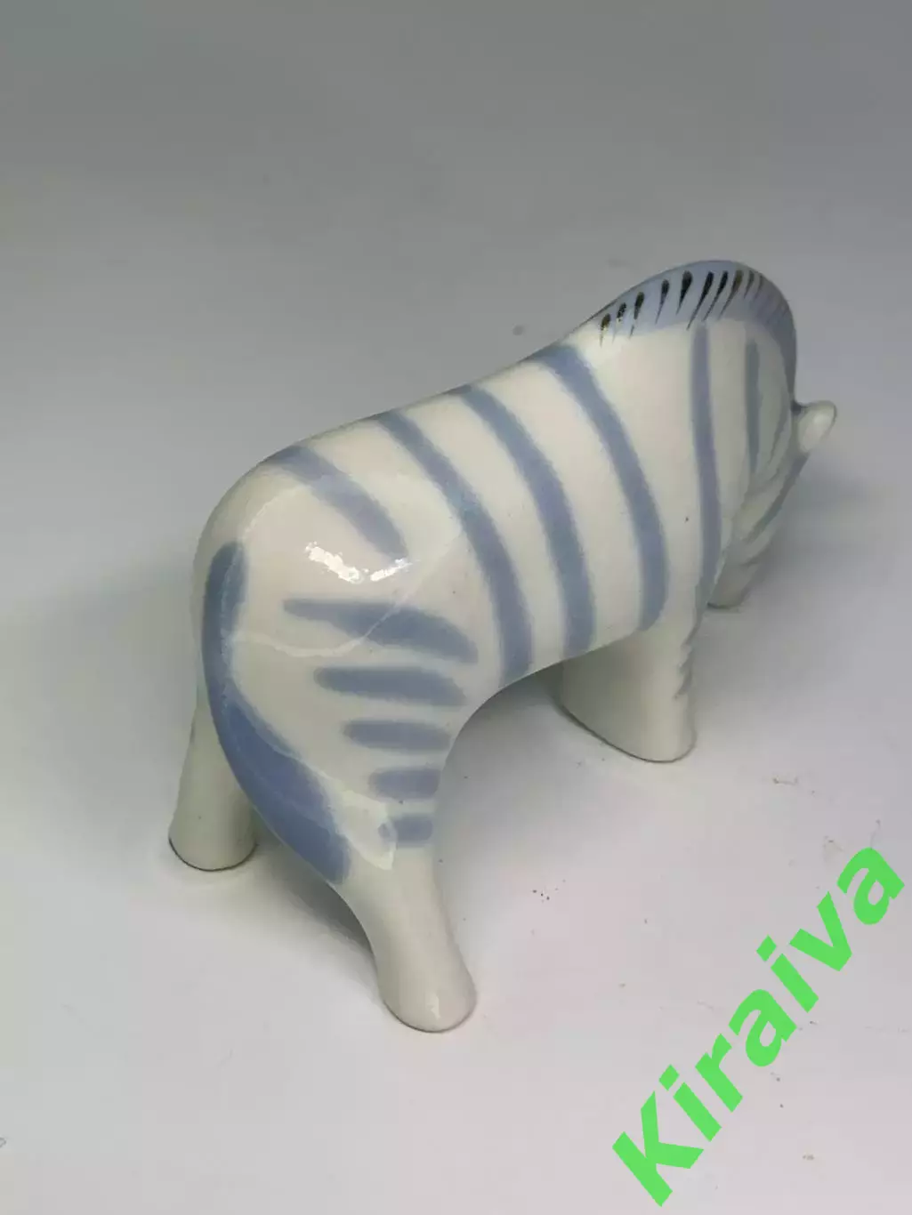 Статуэтка фарфоровая «Зебра» СССР винтаж ручная роспись позолота (Н2861) 4