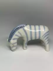 Статуэтка фарфоровая «Зебра» СССР винтаж ручная роспись позолота (Н2861)