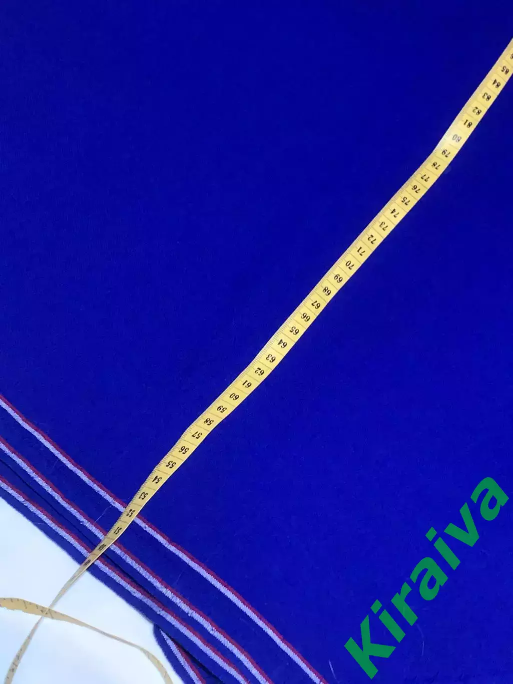 Отрез винтажной ткани 80-е костюмная/габардин145?240 см насыщенный синий Н2866 1