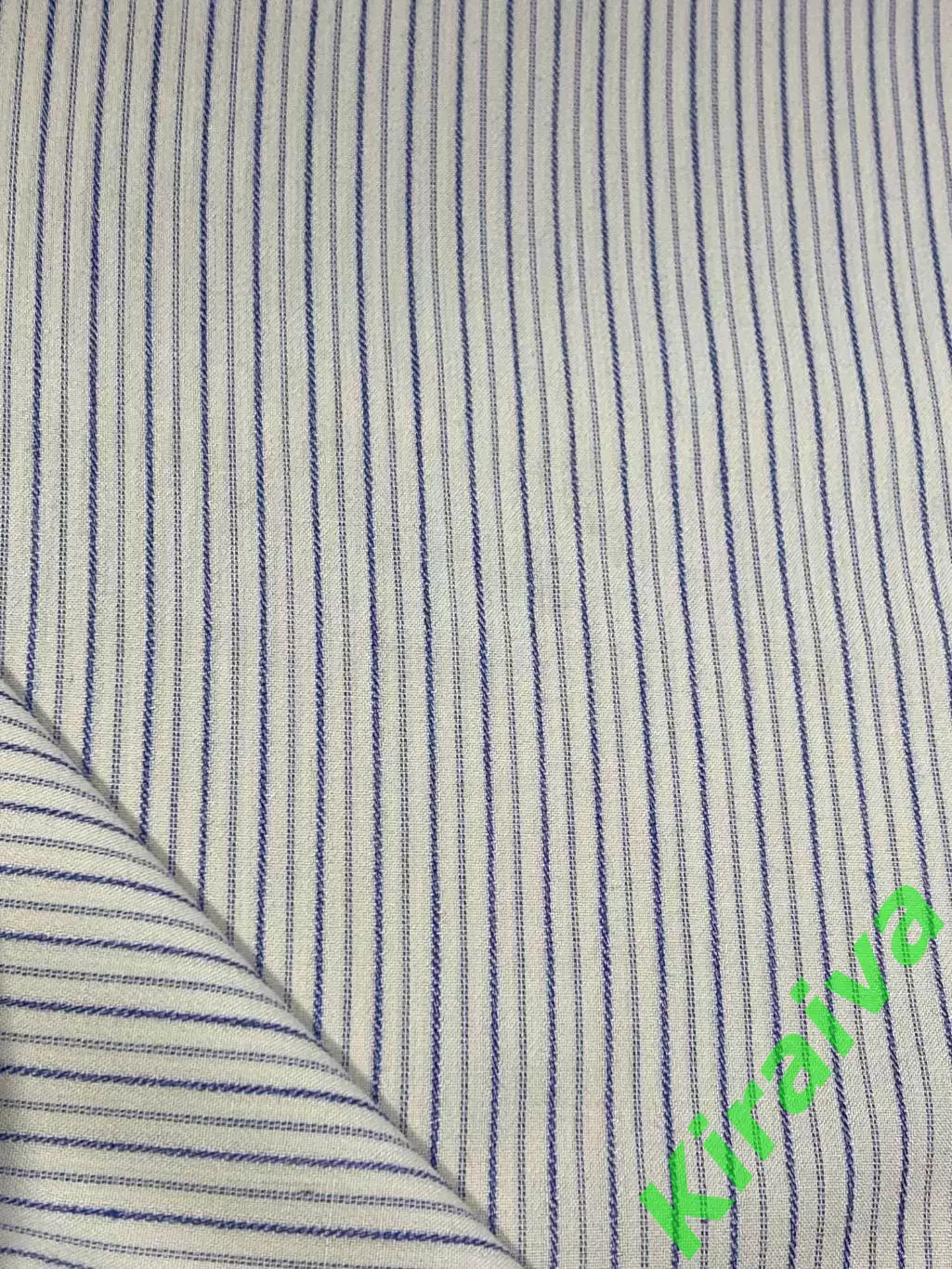 Отрез винтажной ткани хлопок 145?200 см в тонкую полоску синий на белом СС Н2867 1