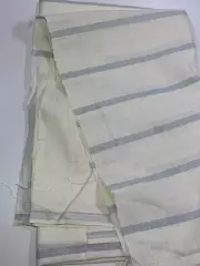 Отрез винтажной ткани лен/хлопок 185?180 см в полоску синий белом СССР Н2868,1