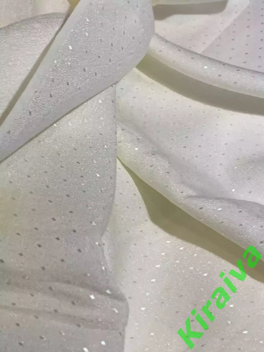 Винтажная ткань белый шифон с глиттерным напылением СССР ширина 62 см (Н2869) 1