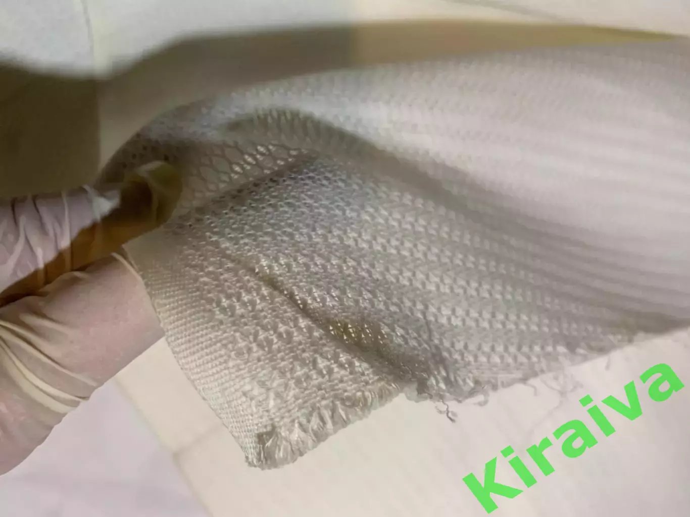 Отрез винтажной ткани лен/хлопок 75?215 см молочный ажурный СССР (Н2870)