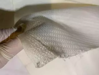 Отрез винтажной ткани лен/хлопок 75?215 см молочный ажурный СССР (Н2870)