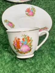 Чашка с блюдцем винтажная кофейная пара эспрессо фарфор старый Китай 1960е Н2872