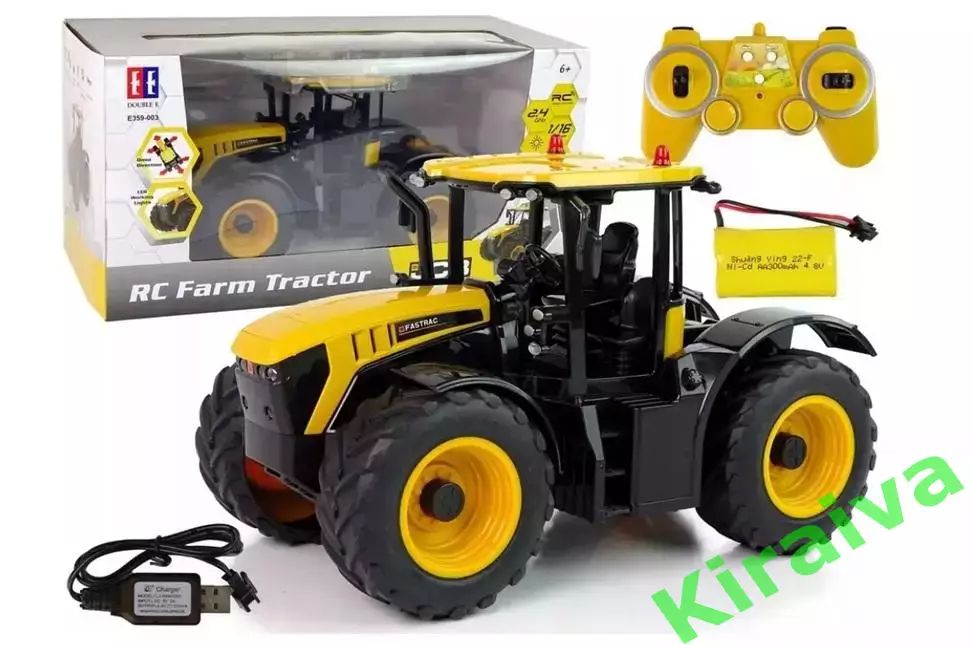 Игрушка трактор детский со светом Double 23 см резиновые колёса (без пуль (Н2876 5