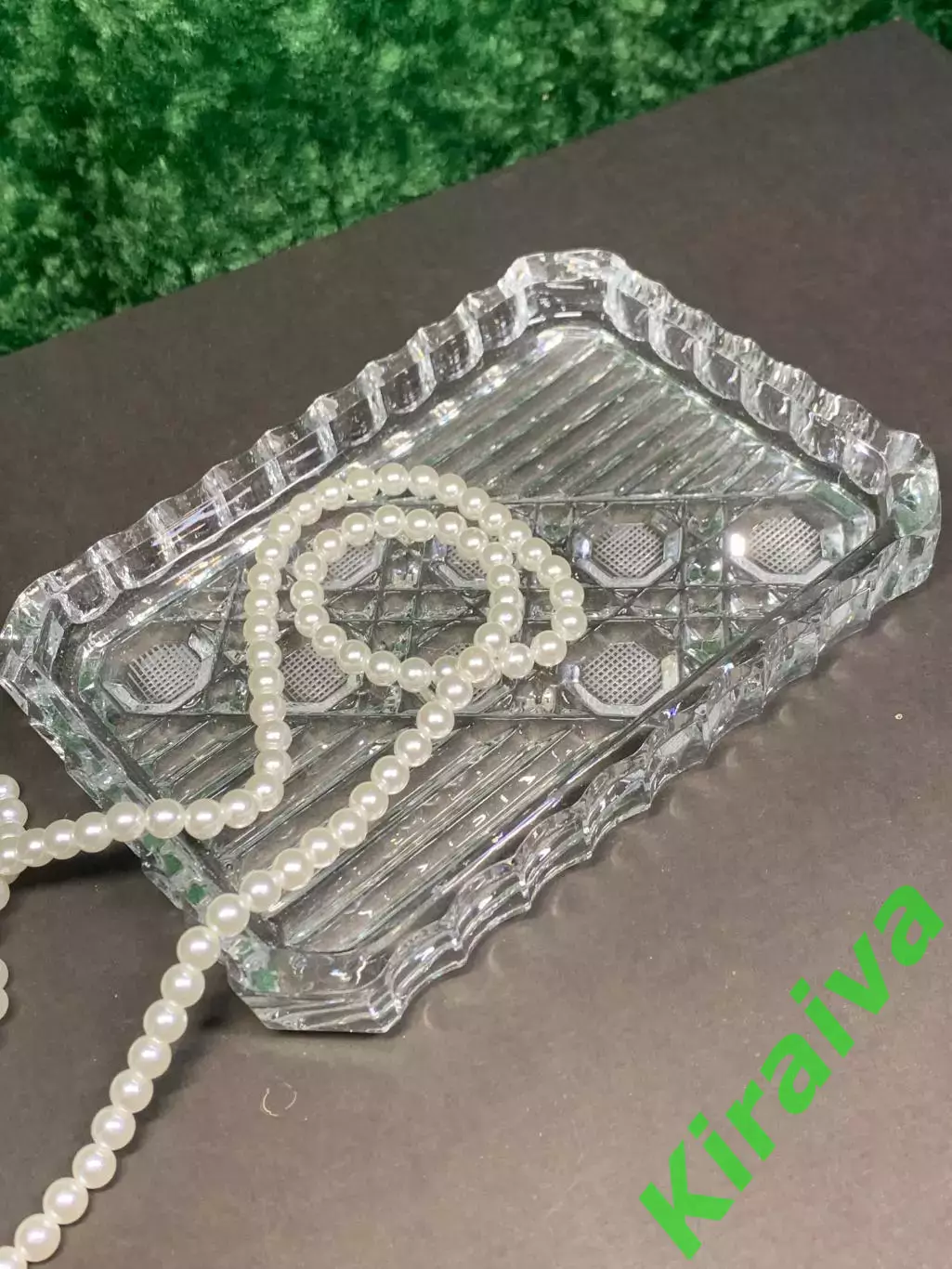 Блюдо хрустальное квадратно винтаж СССР салатник конфетница геометрический Н2874 1