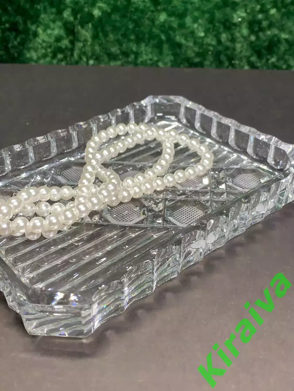 Блюдо хрустальное квадратно винтаж СССР салатник конфетница геометрический Н2874 7