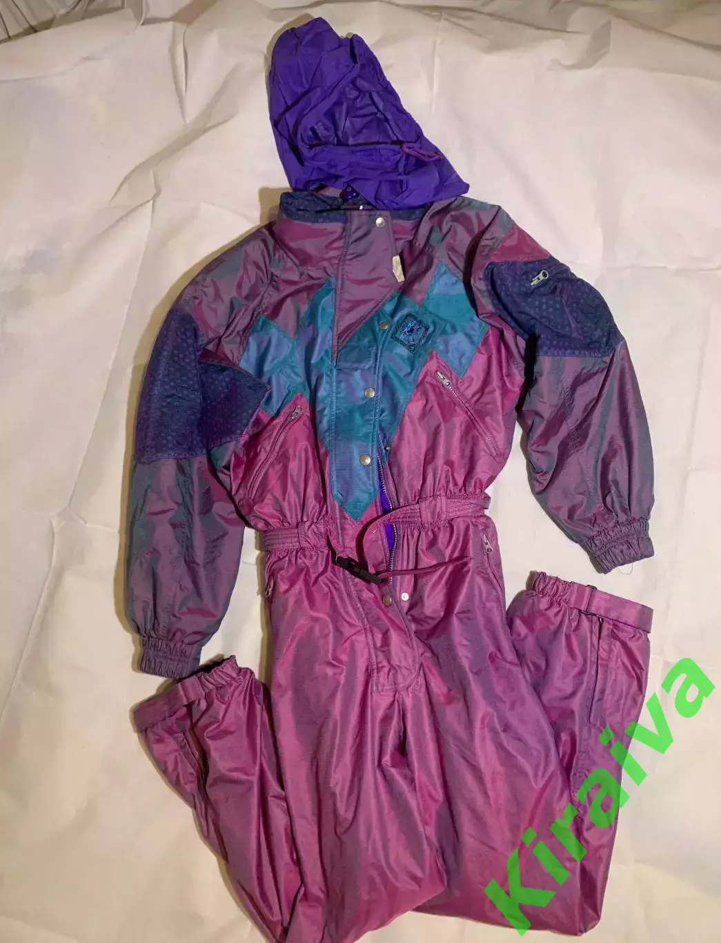 Комбинезон горнолыжный женский винтажный фиолетовый Brid’n’Tech ретро Н2882