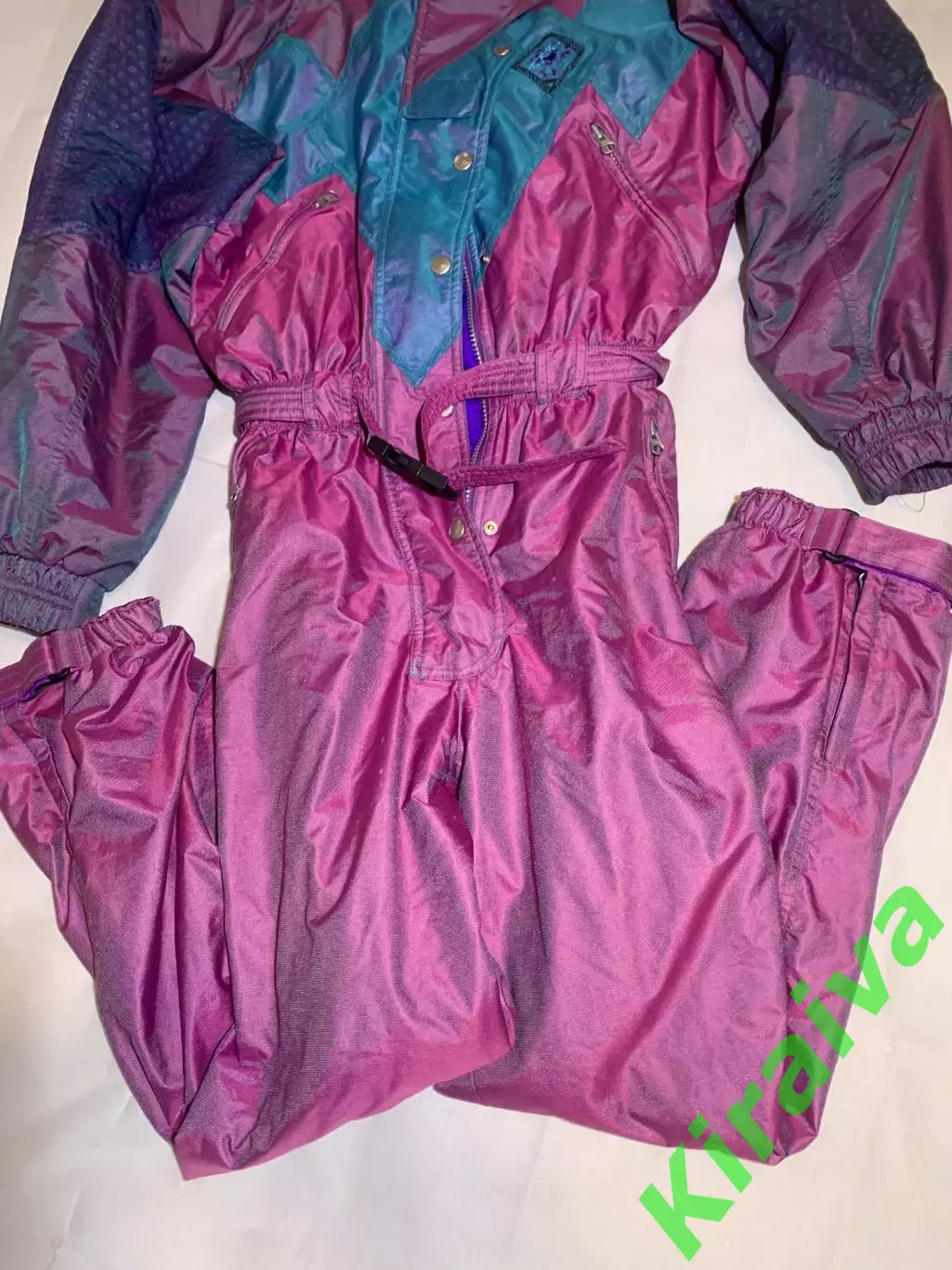 Комбинезон горнолыжный женский винтажный фиолетовый Brid’n’Tech ретро Н2882 3