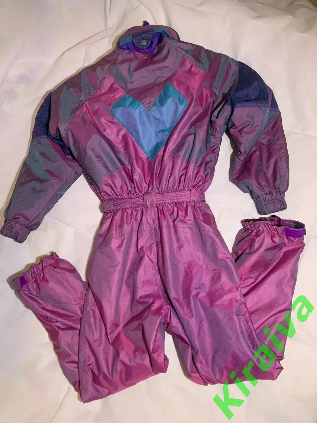 Комбинезон горнолыжный женский винтажный фиолетовый Brid’n’Tech ретро Н2882 1
