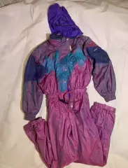 Комбинезон горнолыжный женский винтажный фиолетовый Brid’n’Tech ретро Н2882