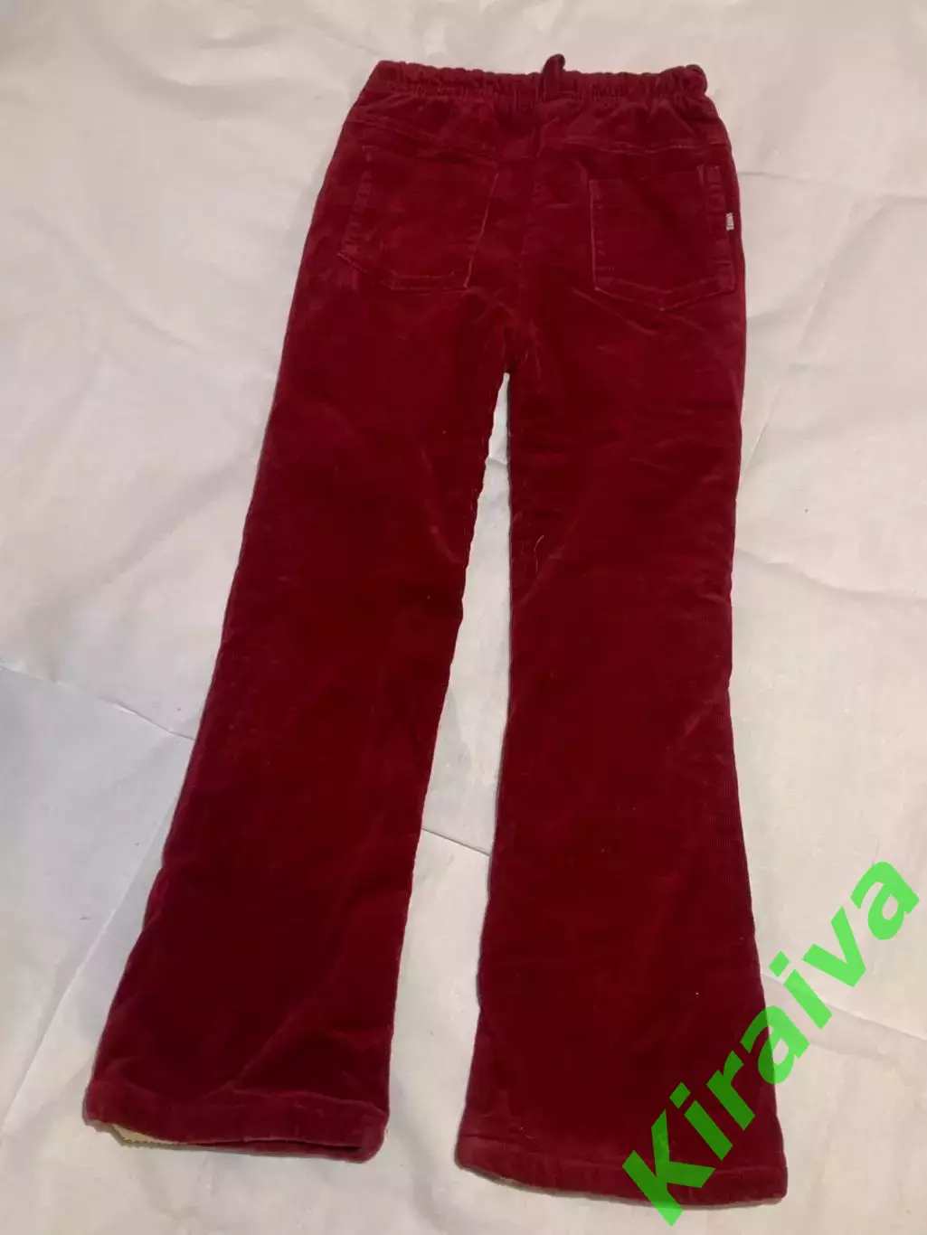 Брюки вельветовые утепленные на 7–9 лет детские для девочки на резинке Н2886 3
