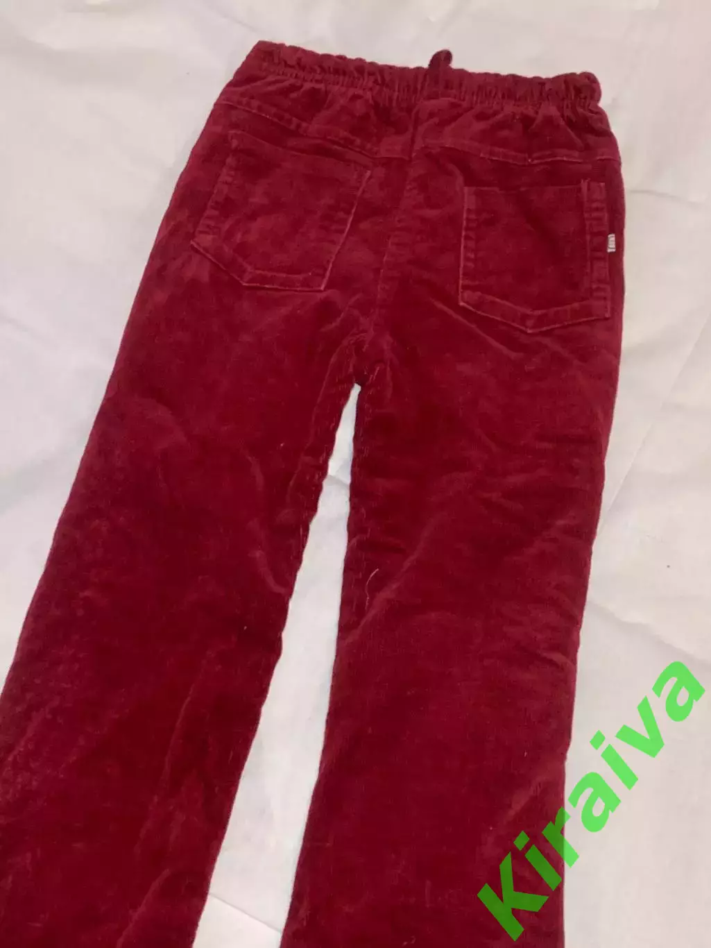 Брюки вельветовые утепленные на 7–9 лет детские для девочки на резинке Н2886 4