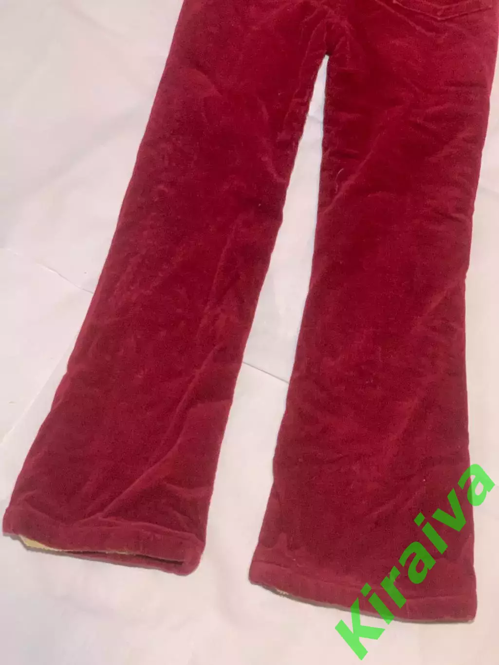 Брюки вельветовые утепленные на 7–9 лет детские для девочки на резинке Н2886 5
