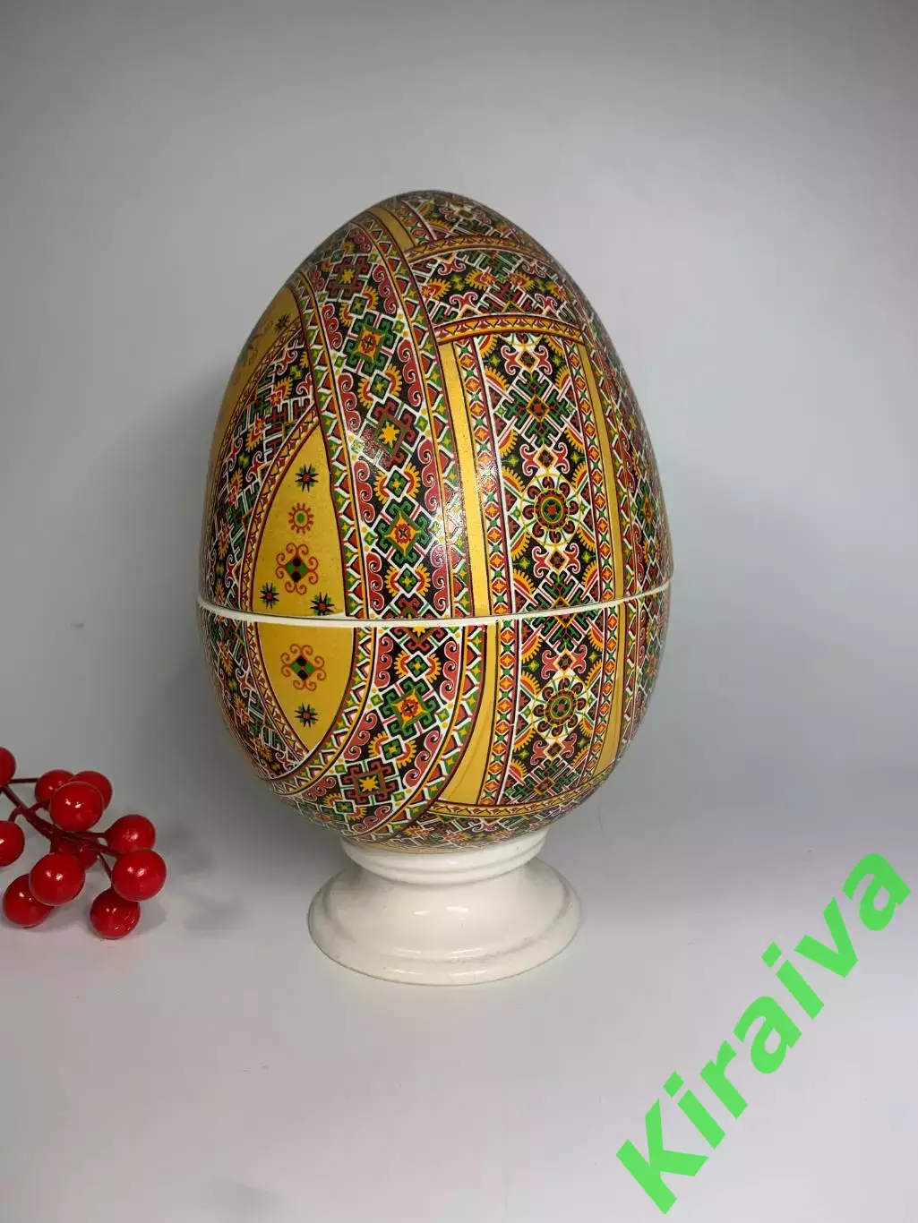 Штоф фарфоровый «Пасхальное яйцо» 1 л Славянск СКК винтаж декор сосуд Н2889