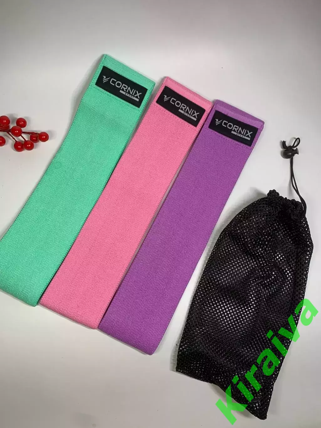 Резинки для фитнеса тканевые набор 3 шт Cornix Hip Band эспандеры (Н2890)