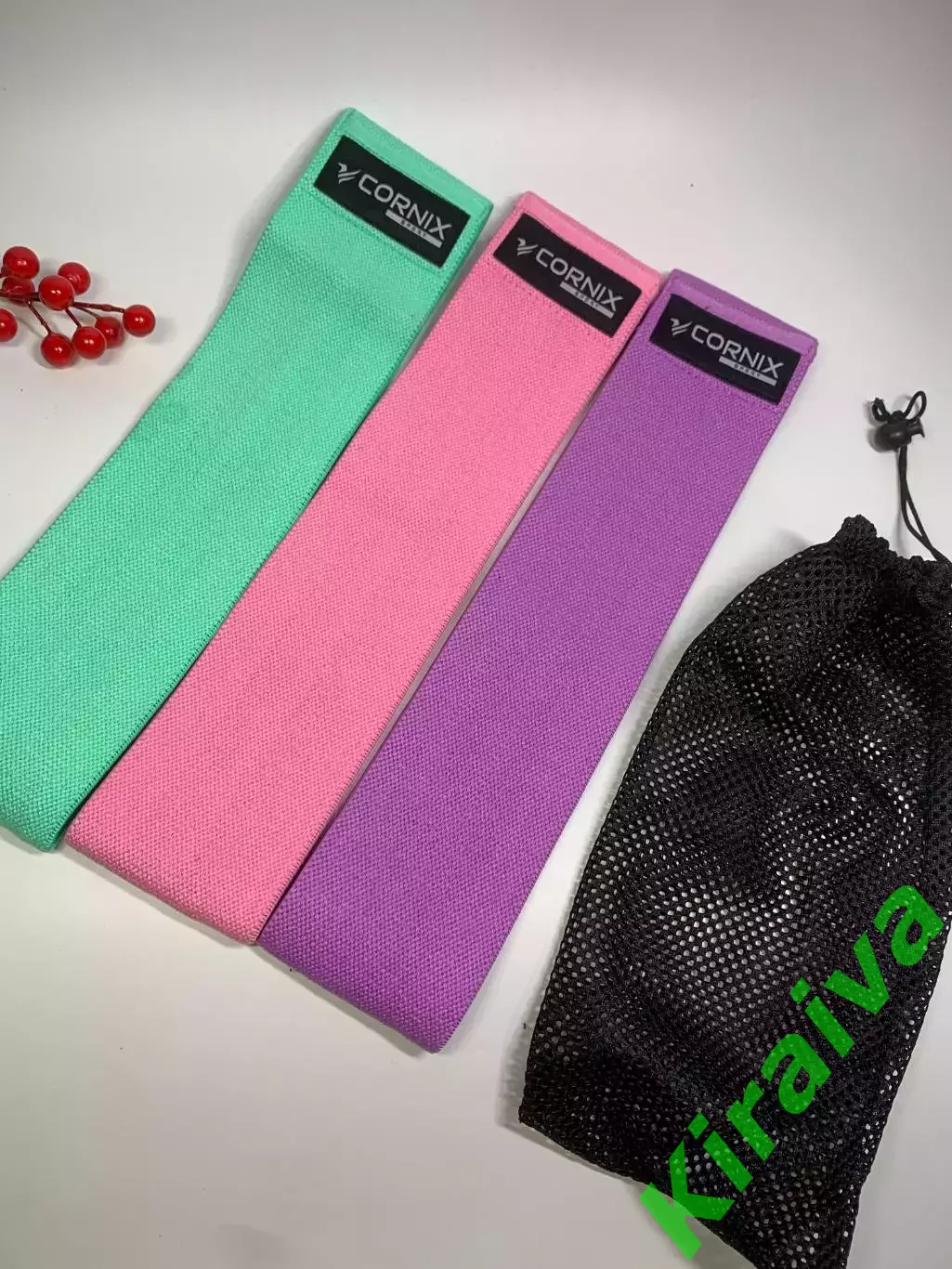 Резинки для фитнеса тканевые набор 3 шт Cornix Hip Band эспандеры (Н2890) 1