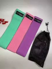 Резинки для фитнеса тканевые набор 3 шт Cornix Hip Band эспандеры (Н2890)