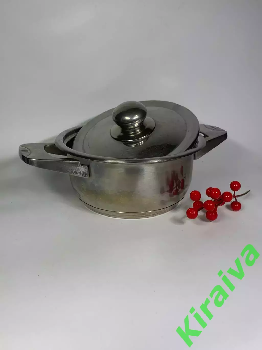 Кастрюля 2 л из нержавеющей стали Aurora с крышкой и двойным дном (Н2891) 1