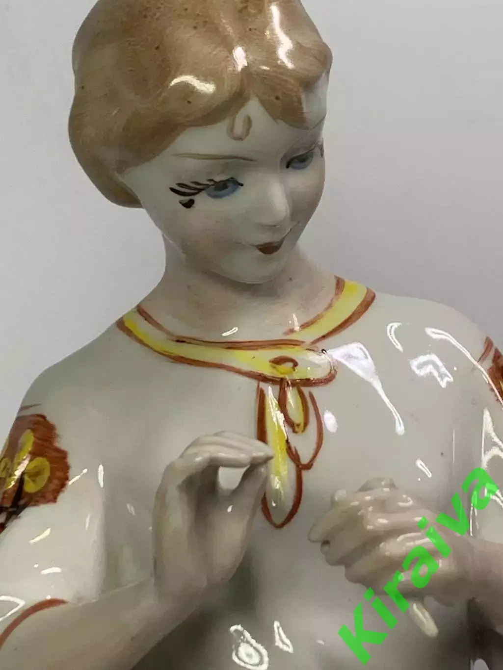 Статуэтка фарфоровая девушка с косой «Гадание на ромашке» винтаж СССР По Н4388,2 6